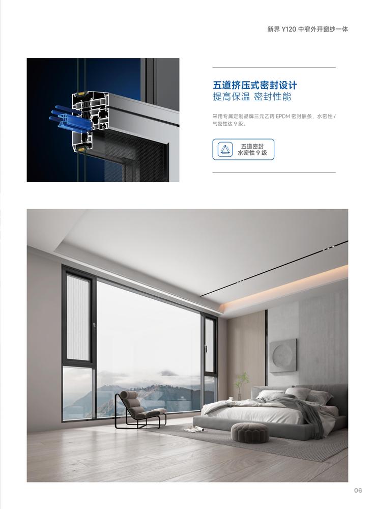 新界Y120中窄外开窗